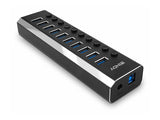 LINDY 10 Port USB 3.0 Hub with On/Off Switches
