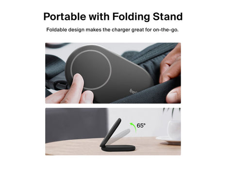 BELKIN BOOSTCHARGE Qi2 15w Magnetic Stand Black
