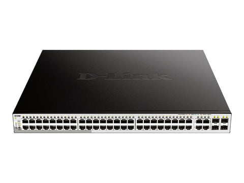 D-LINK 52-Port Layer2 Smart Managed 48x PoE Gigabit Switch dlink green 3.0 48x 10/100/1000Mbit/s TP RJ-45 PoE Ports 802.3at