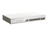 D-LINK Nuclias Cloud Switch Smart+ L2 with 1year Free License 8 Gigabit PoE/PoE+ & 2 SFP ports PoE budget 130