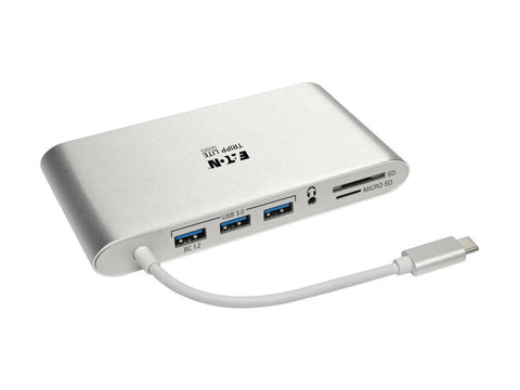 EATON TRIPPLITE USB-C Dock Dual Display 4K HDMI/mDP VGA USB 3.2 Gen 1 USB-A/C Hub GbE Memory Card 100W PD Charging
