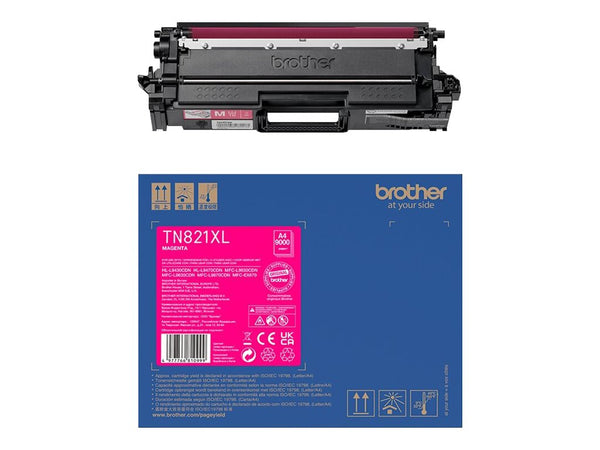 BROTHER TN-821XLM Super High Yield Magenta Toner Cartridge for EC Prints 9000 pages