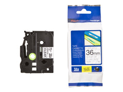 BROTHER P-TOUCH TZE-161 noir sur clear 36mm