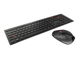 CHERRY DW 9500 SLIM Wireless Desktop USB Keyboard and Bluetooth Black Rechargeable Mouse (FR)