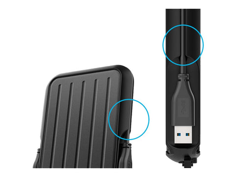 SILICON POWER External HDD Armor A66 2.5p 1To USB 3.2 IPX4 Black