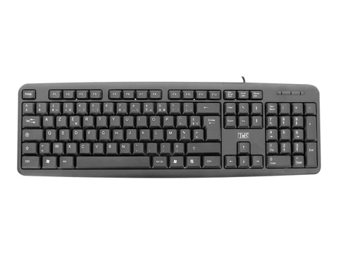 TNB BRIDGE - Wired mouse + keyboard AZERTY- black (FR)