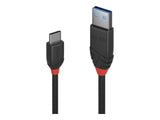 LINDY 1m USB 3.1 Type A to C Cable 3A Black Line