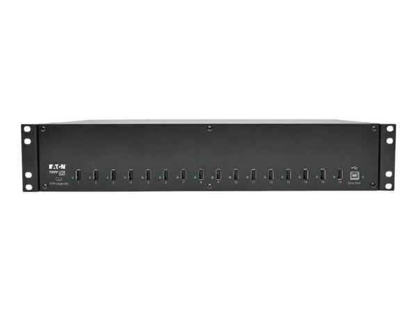 EATON TRIPPLITE 16-Port USB Charging Station with Syncing 230V 5V 40A 200W USB Charger Output 2U Rack-Mount