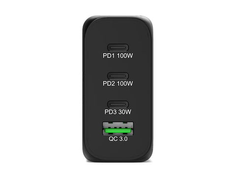 PORT DESIGNS 130W GaN charger USB-C and USB-A Gallium Nitride GaN technology more efficient smaller lighter