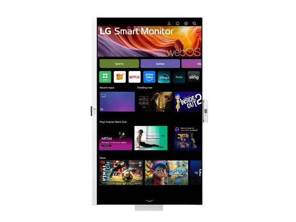 LG 32U850SA-W 31.5p Smart Monitor UHD IPS WebOS 60Hz 5ms 400cd/m2 HDMIx2 USB C PD 90W HUB USB Camera Pivot