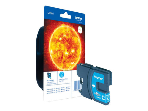 BROTHER LC-980 cartouche d encre cyan capacité standard 5.5ml 260 pages 1-pack blister sans alarme