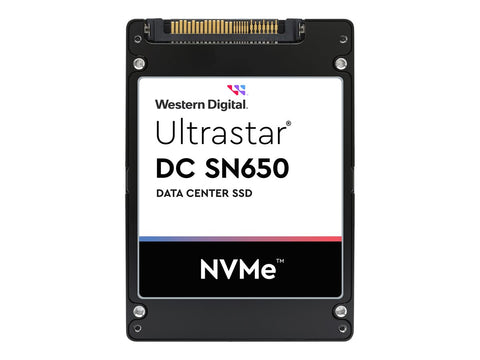 WESTERN DIGITAL Ultrastar DC SN650 SSD U.3 15MM 7680Go 2.5p PCIe TLC RI-1DW/D BICS5 SE