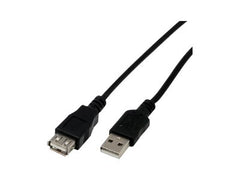 MCL Rallonge USB 2.0 type A mâle / femelle - 5m Noir     (P)