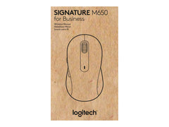 LOGITECH Signature M650 L for Business Mouse right-handed 5 buttons wireless Bluetooth 2.4 GHz Bolt USB receiver