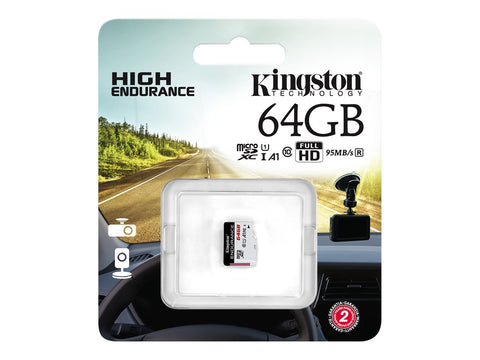 KINGSTON 64Go microSDXC Endurance 95R/45W C10 A1 UHS-I Card Only