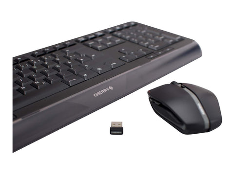 CHERRY GENTIX Desktop Wireless desktop Keyboard and Mouse USB black (FR)