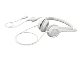 LOGITECH H390 Headset on-ear wired USB-A off-white
