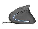 TRUST Souris filaire ergonomique VERTO - Noire