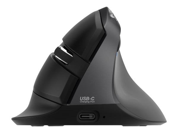 URBAN FACTORY Ergo Mouse Bluetooth 2.4Ghz and wired USB 1000mAh rechargeable battery in USB-C using the included cable