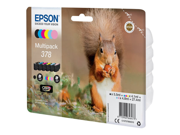 EPSON 1LB 378 Mpack Ink Cartridge BK C M Y LC LM BLISTER w/s