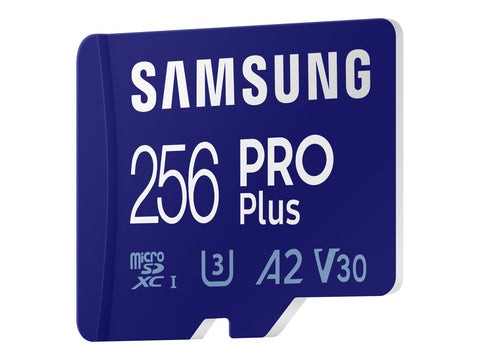 SAMSUNG PRO Plus 256Go microSDXC UHS-I U3 160Mo/s Full HD & 4K UHD memory card including USB card reader