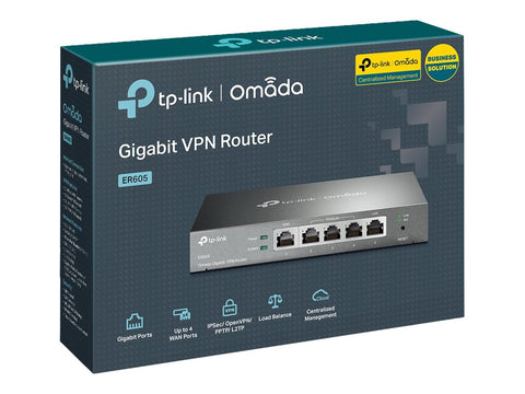 TP-LINK ER605 GLAN Multi WAN VPN router GE WAN Port + 3xGE WAN/LAN Ports + GE LAN Port Omada SDN