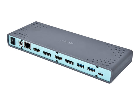 I-TEC USB 3.0/USB-C Dualdock 1x5K 2x4K 60Hz 2xHDMI 2xDP 1xGLAN 6xUSB 3.0 1xAudio/Mic Jack Kensington compatible with TB 3
