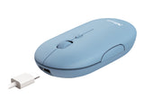 TRUST Souris sans fil PUCK Ultra-plate rechargeable - Bleue