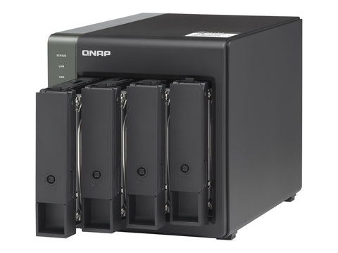 QNAP TS-431X3-4G 4-Bay NAS AL314 4Go DDR3L SODIMM RAM SATA 6Gb/s 1x 10GbE SFP+ LAN 1x2.5GbE + 1xGbE LAN