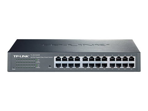 TP-LINK 24-Port Gigabit Easy Smart Switc 24 10/100/1000Mbps RJ45 ports MTU/Port/Tag-based VLAN QoS IGMP Snooping