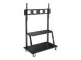 EATON TRIPPLITE Heavy-Duty Rolling TV Cart for 60inch to 105inch Flat-Screen Displays Locking Casters Black