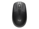 LOGITECH M190 Mouse optical 3 buttons wireless USB wireless receiver mid grey