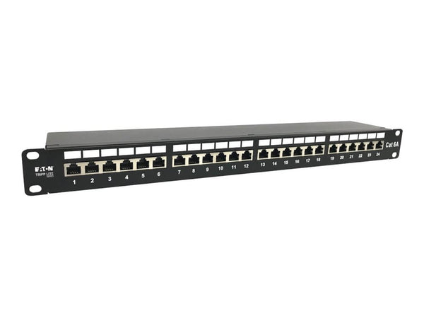 EATON Patch Panel 1U 24 Port CAT6A Shielded 10Gbps 110 Punch Down RJ45