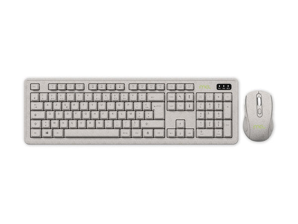 MCL kit clavier + souris sans fil rechargeable bioplastique