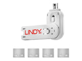 LINDY Clé USB et 4 bloqueurs de ports USB Blanc