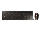 CHERRY DW 9100 SLIM Wireless Keyboard/Mouse Set USB and Bluetooth black/bronze rechargable (GB)
