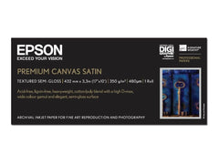 EPSON S041858 Premier art water resistant canvas inkjet 350g/m2 432mm x 3m 1 rouleau pack de 1