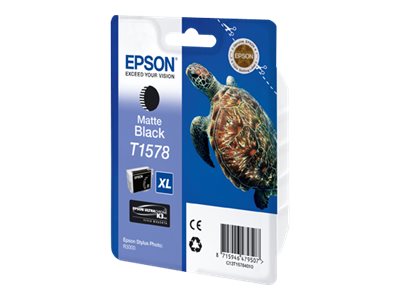 EPSON T1578 ink cartridge matte black standard capacity 1-pack blister without alarm