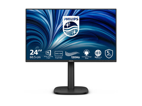 PHILIPS 23.8p 1920x1080 120Hz IPS Flat H/A 150 MM TUV EyeSafe certified USB HUB SPEAKERS DP HDMI 300cd/m2 TCO 10