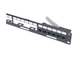 APC Data Distribution 1U Panel Holds 4 each Data Distribution Cables for a Total of 24 Ports
