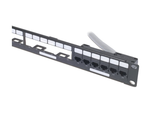 APC Data Distribution 1U Panel Holds 4 each Data Distribution Cables for a Total of 24 Ports