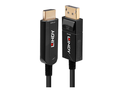 LINDY DP 1.2 to HDMI 18G AOC Hybrid Cable 30m