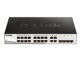 D-LINK 16-Port Layer2 Smart Managed Gigabit Switch dlink green 3.0 16x 10/100/1000Mbit/s TP RJ-45 Port4x TP Combo Port/SFP Slot
