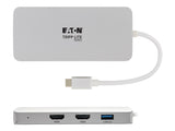 EATON TRIPPLITE USB-C Dock Triple Display HDMI VGA USB 3.2 Gen 1 USB-A Hub 100W PD Charging