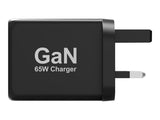 PORT DESIGNS 65W Gan Charger USB-C & USB-A Gallium Nitride Gan Technology More Efficient Smaller Lighter And Less Energy Consuming