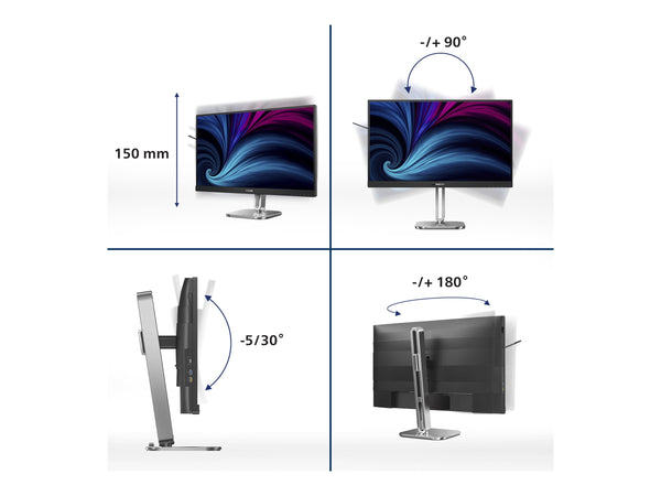 PHILIPS 27B2U4601/00 27p IPS QHD 120Hz 350cd/m2 4ms HDMI 2.0 DP USB-C 3.2 HUB USB pivot Speakers