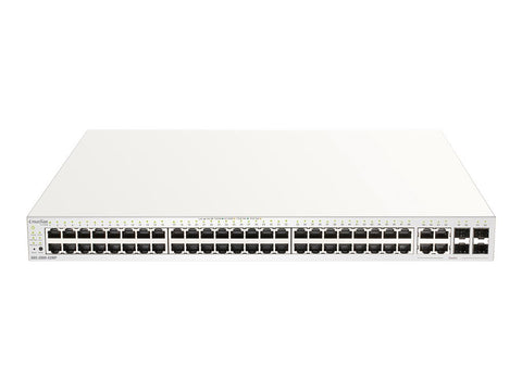 D-LINK Nuclias Switch 52xGE-ports PoE+ Smart Managed incl 4x1G Combo 370Ww/1Yr Lic