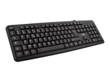 TNB Bridge Ultra Slim Wired Keyboard Azerty 105 Keys Long 120Cm Cable Coul. Black