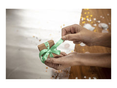 BROTHER P-Touch 12mm mint green/gold ribbon tape