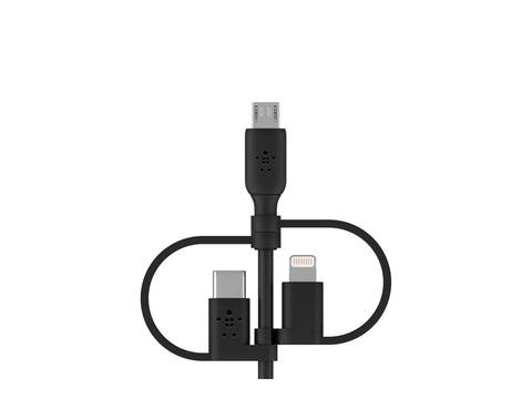 BELKIN Cable USB-A vers USB-C Lightning et MicroUSB